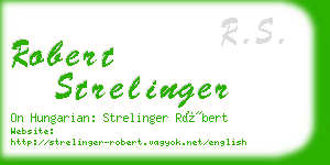 robert strelinger business card